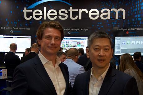 Telestream’s Alistair Butler with Kevin Khoo (head of APAC sales)